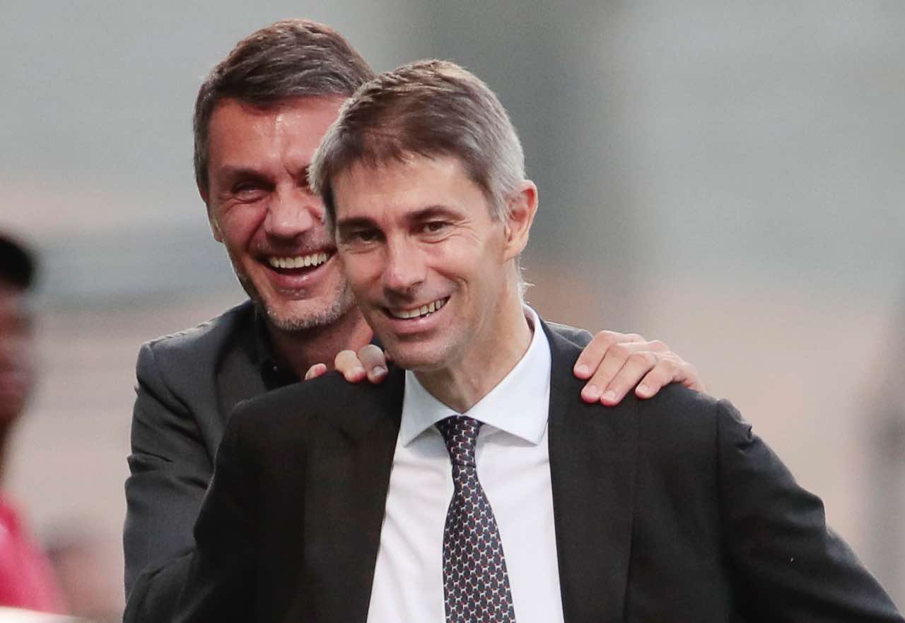 Maldini e massara sorridono