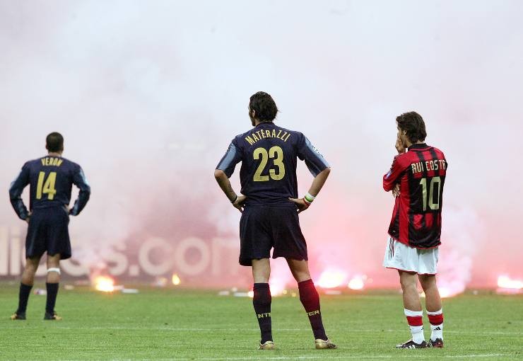 Materazzi e Rui Costa, come è nata la foto del Derby