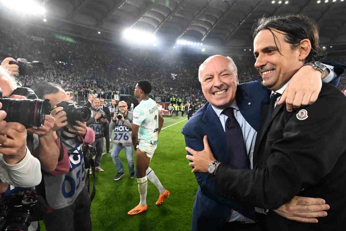 Inzaghi e Marotta esultano 