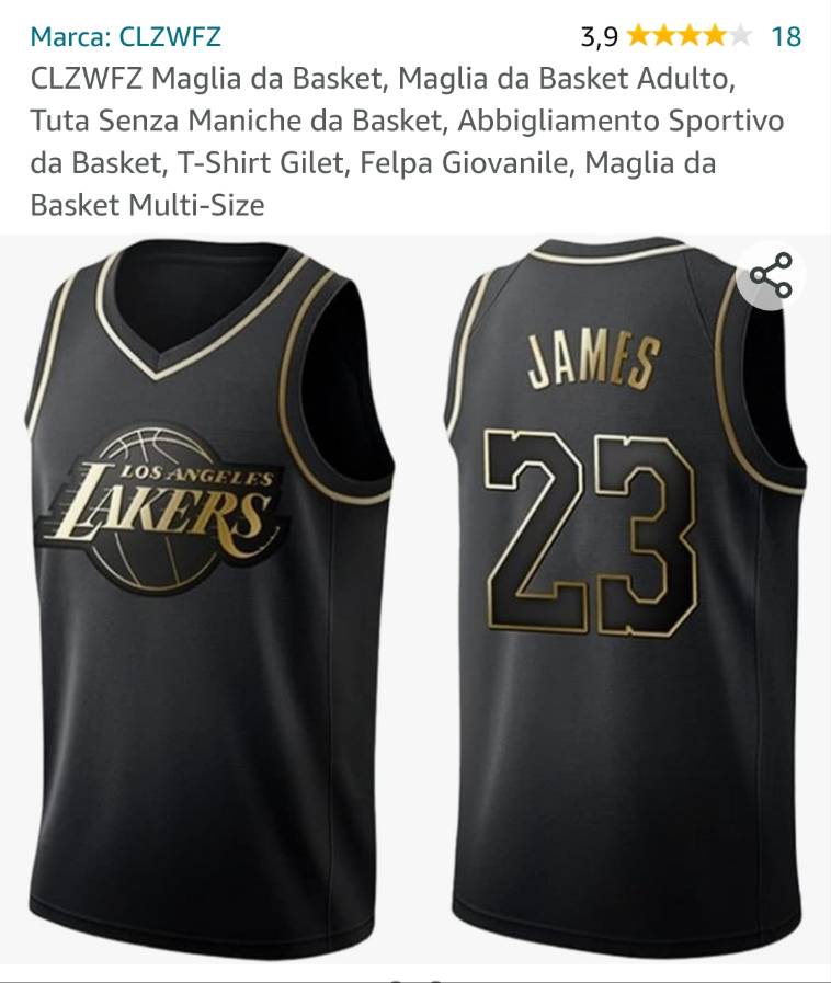 Maglia LeBron nera