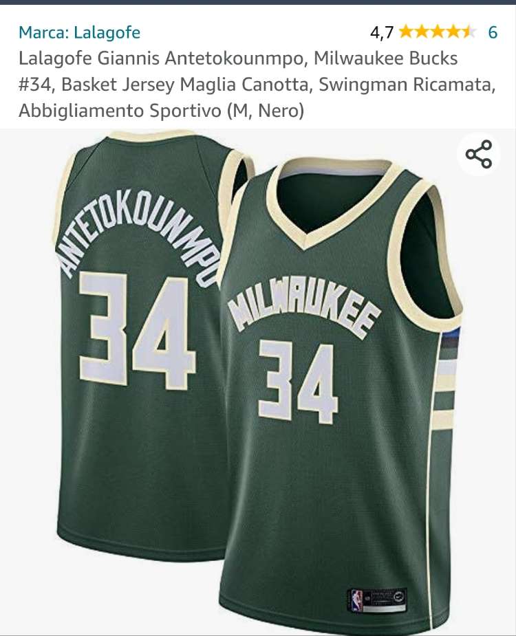 Maglia Giannīs Antetokounmpo 