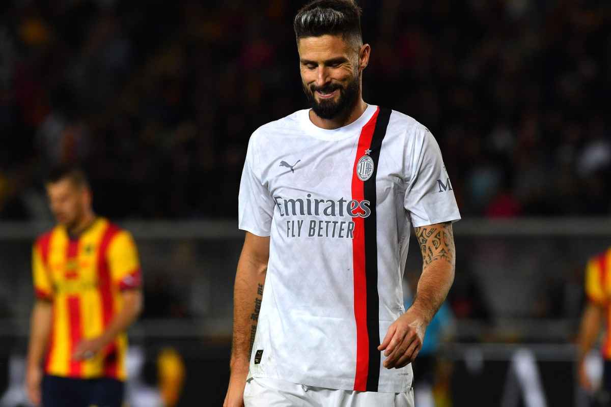 Giroud squalifica espulsione Lecce-Milan