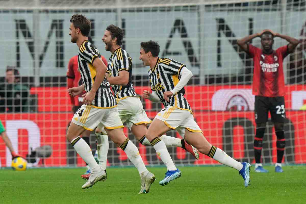 la Juve beffa il Milan, rossoneri gelati