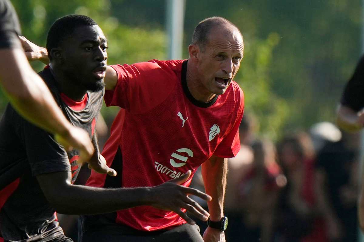 L'allenatore del Milan Massimiliano Allegri