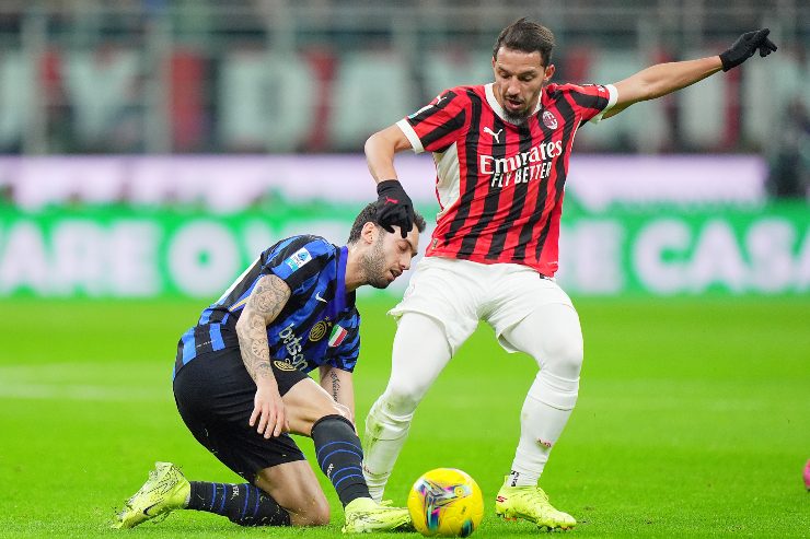 Bennacer durante il derby contro l'Inter