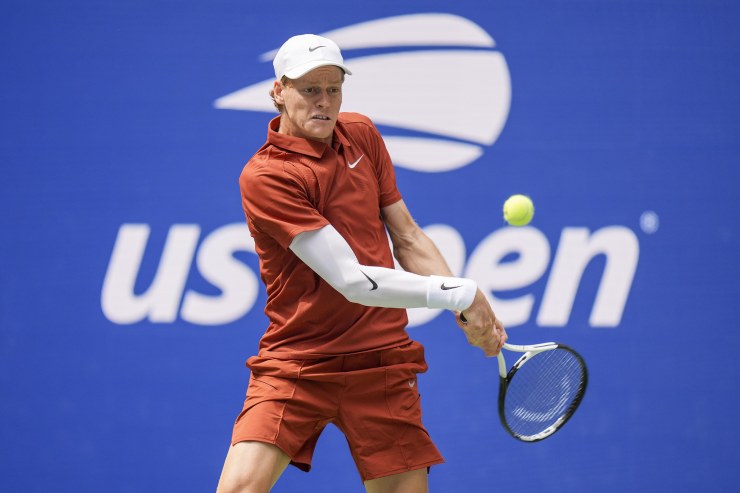 Jannik Sinner in campo allo US Open