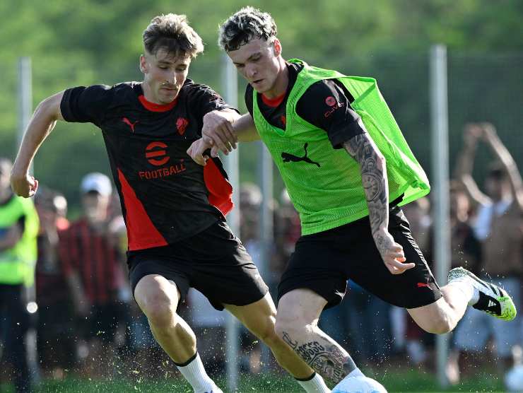Saelemaekers e Jimenez in allenamento