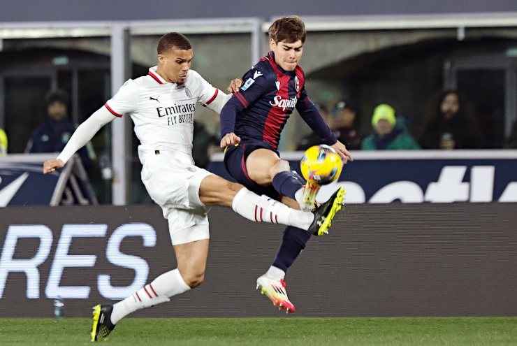 Malick Thiaw in azione contro il Bologna