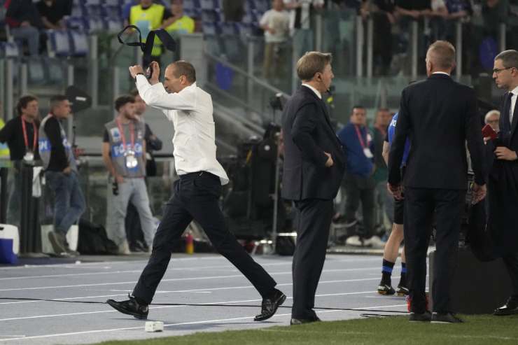 L'espulsione di Allegri in Juventus-Atalanta