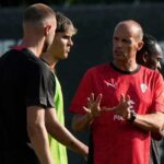 Massimiliano Allegri in allenamento