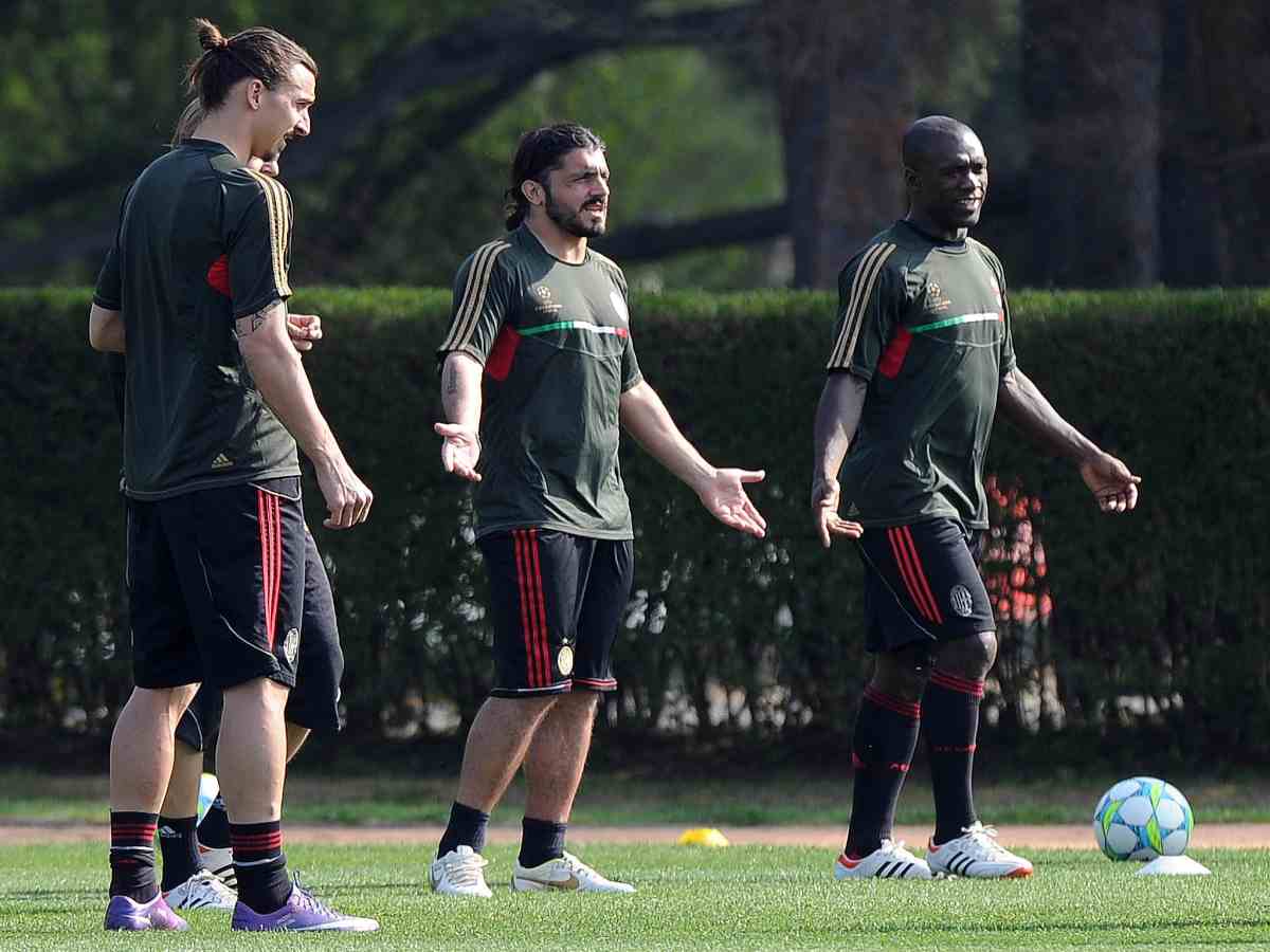 Seedorf Gattuso allenamento Milan