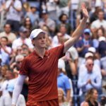 Sinner saluta il pubblico a Flushing Meadows