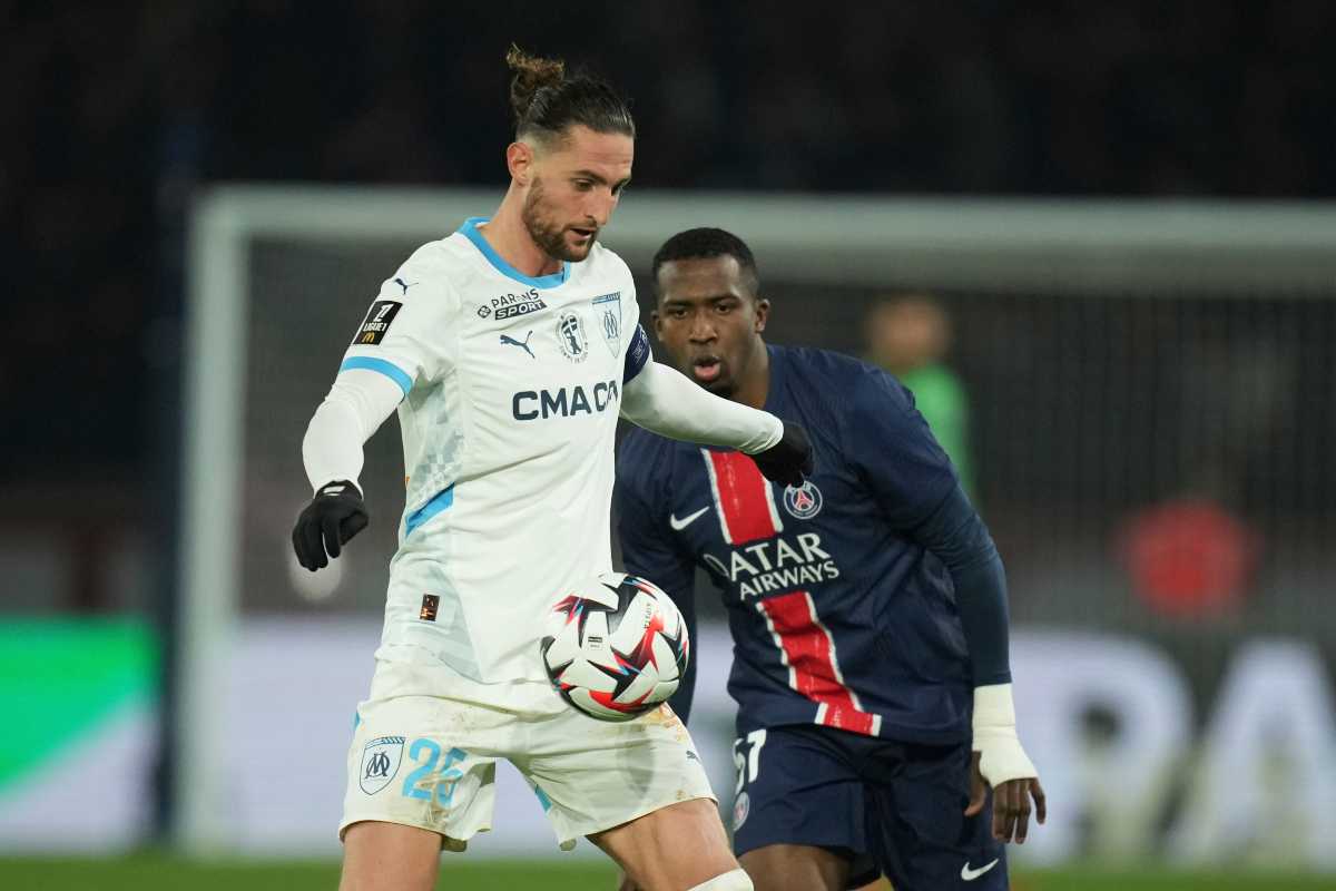 Il centrocampista Adrien Rabiot con il Marsiglia
