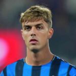 Daniel Maldini con la maglia dell'Atalanta