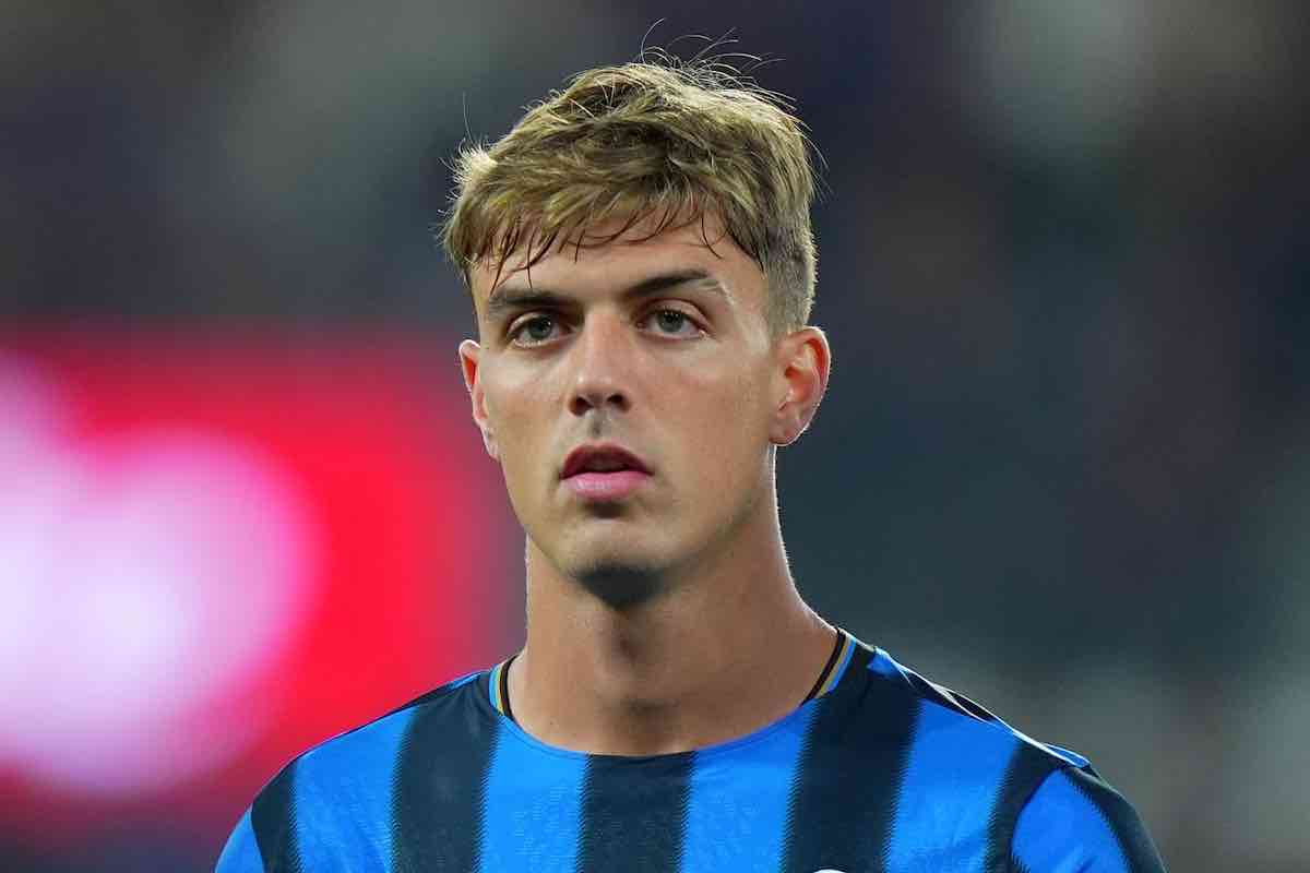 Daniel Maldini con la maglia dell'Atalanta