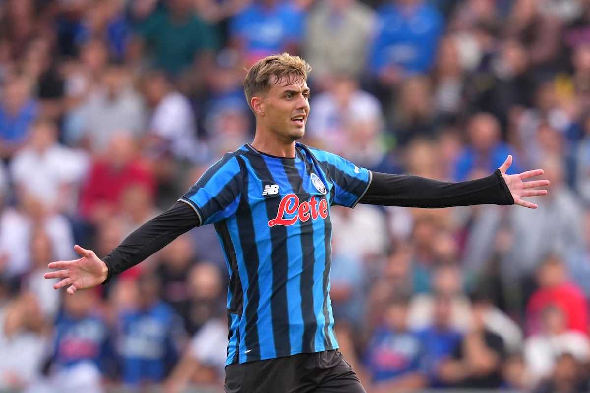 Daniel Maldini con la maglia dell'Atalanta