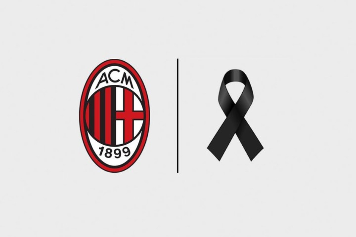 I simboli del Milan e del lutto