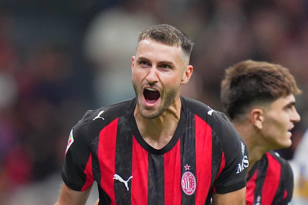 Gimenez esulta dopo il gol al Lecce