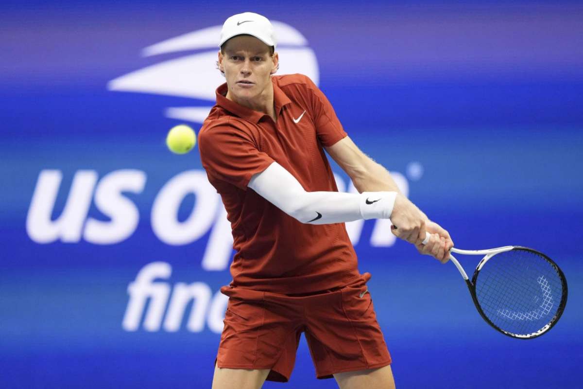 Jannik Sinner in azione allo US Open