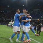 i giocatori del Napoli che esultano