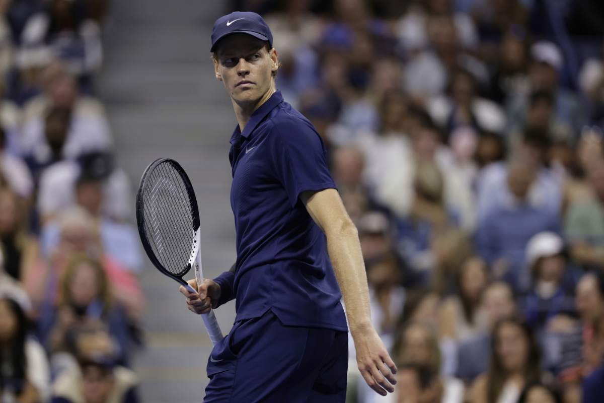 Jannik Sinner in campo allo US Open