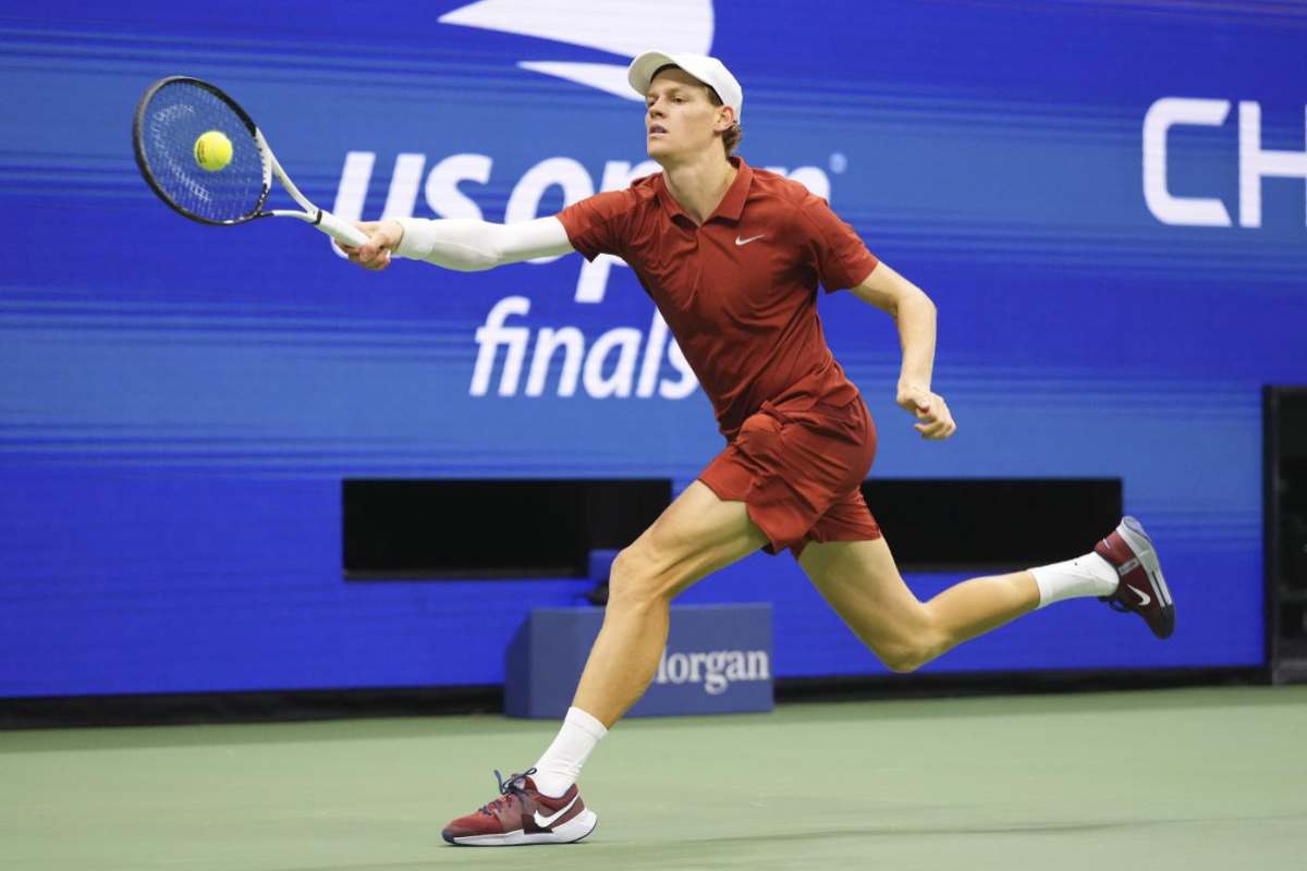 Jannik Sinner in azione allo US Open