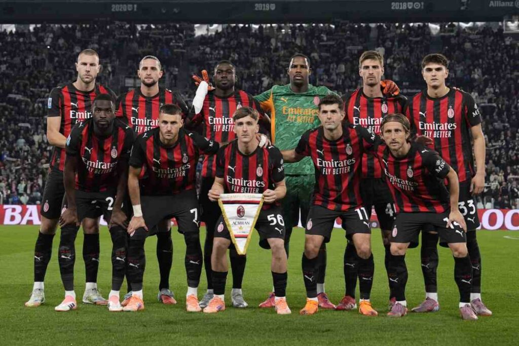 La formazione del Milan a Torino