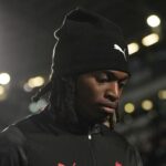 Rafael Leao triste prima di un match