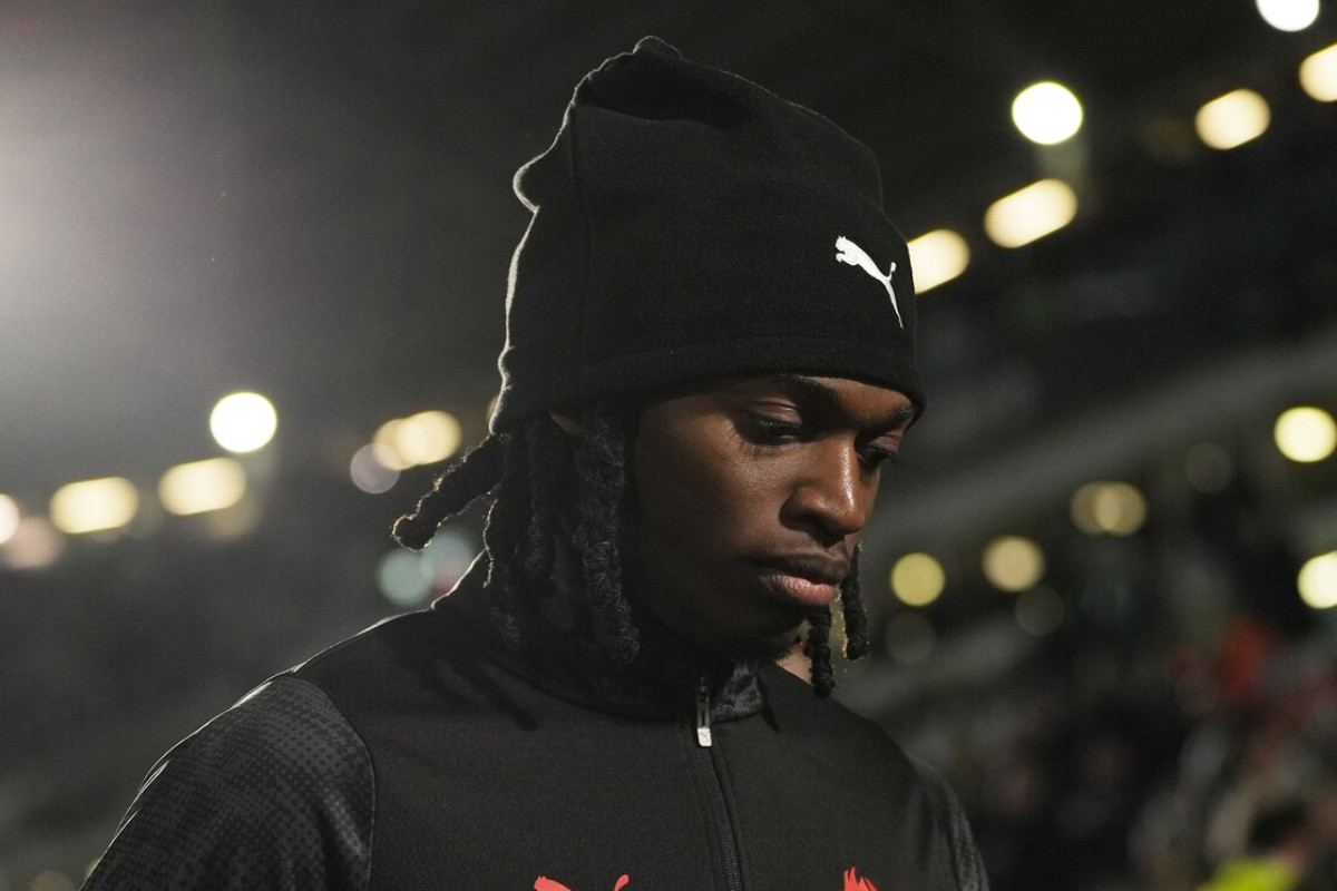Rafael Leao triste prima di un match