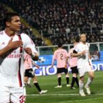 Thiago Silva esulta dopo un gol con il Milan